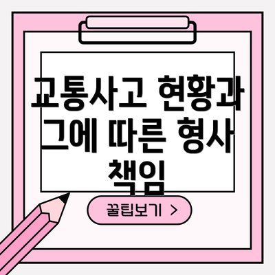 교통사고 현황과 그에 따른 형사 책임
