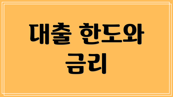 대출 한도와 금리