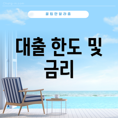 대출 한도 및 금리