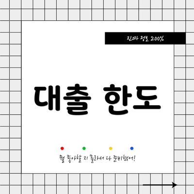 대출 한도