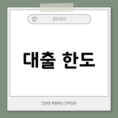 대출 한도