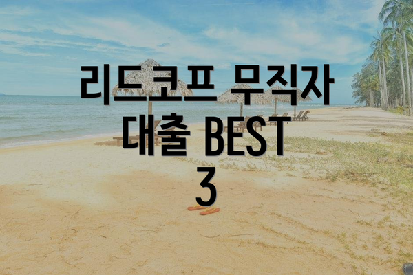 리드코프 무직자 대출 BEST 3