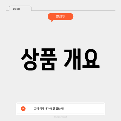 상품 개요