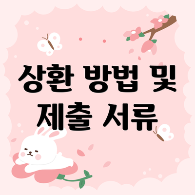 상환 방법 및 제출 서류