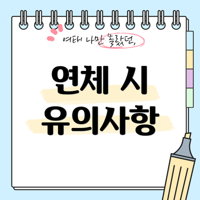 연체 시 유의사항