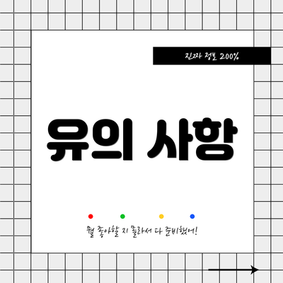유의 사항