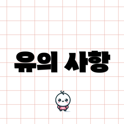 유의 사항