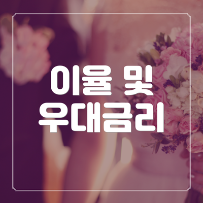 이율 및 우대금리