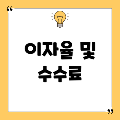 이자율 및 수수료