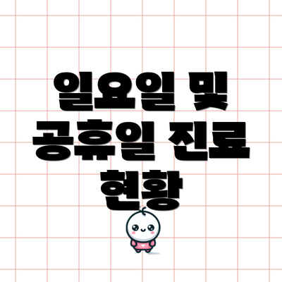 일요일 및 공휴일 진료 현황