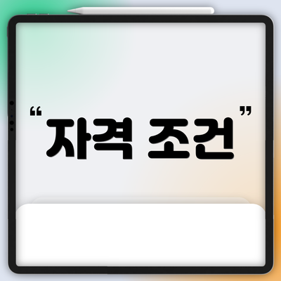 자격 조건