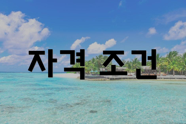 자격 조건