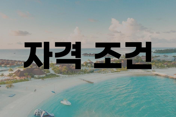 자격 조건