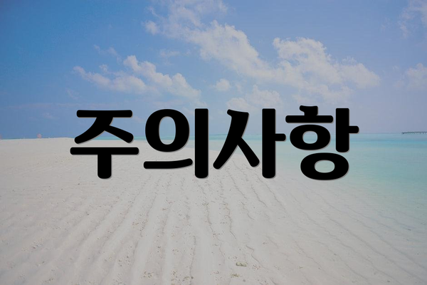 주의사항