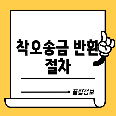 착오송금 반환 절차