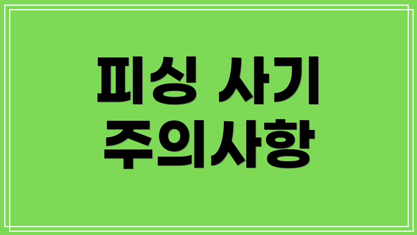 피싱 사기 주의사항