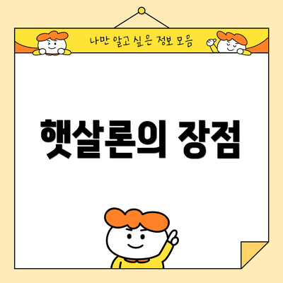 햇살론의 장점