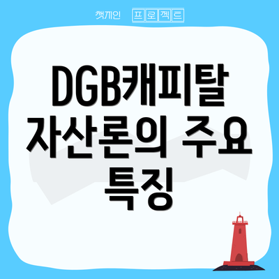 DGB캐피탈 자산론의 주요 특징