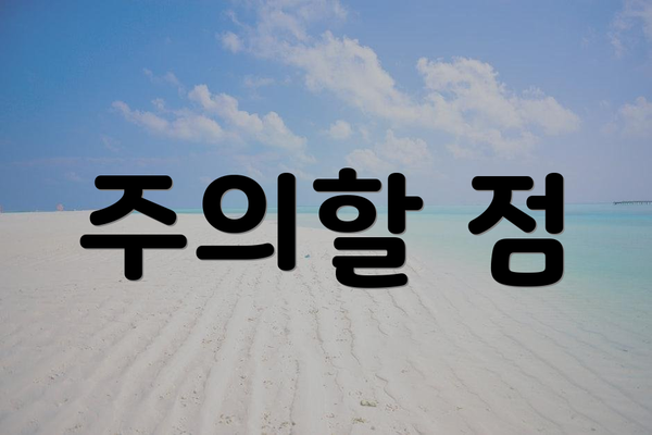 주의할 점