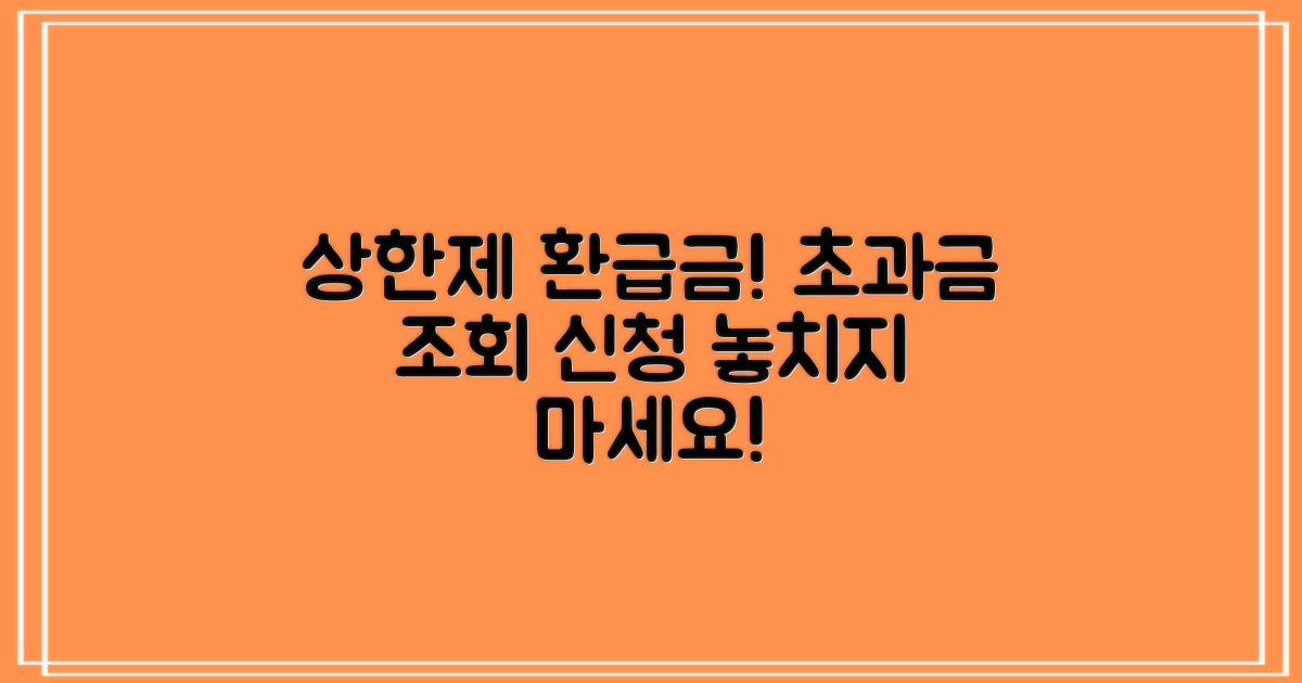 상한제 사후환급금 신청하기: 초과금 조회 방법 가이드