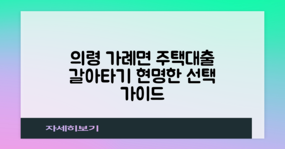 경상남도 의령군 가례면: 주택 대출, 갈아타기, 비상금, 신용대출 한도, 현명한 선택 가이드