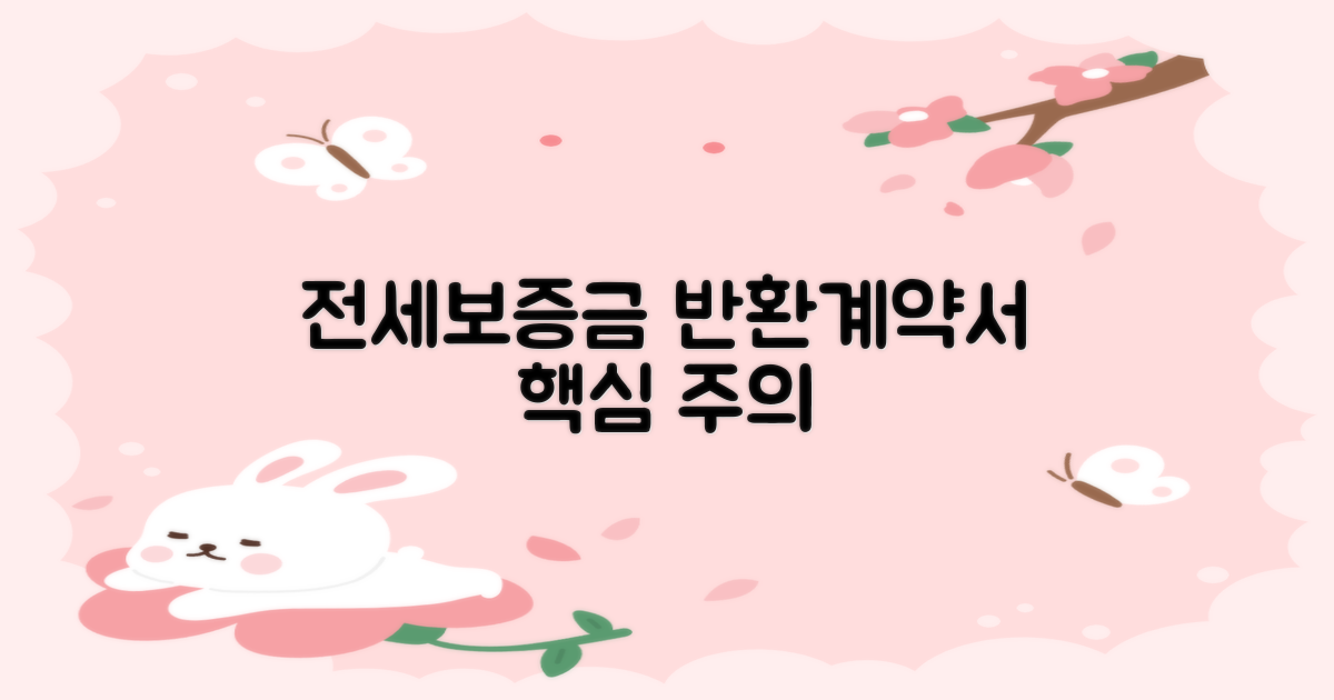 전세보증금 반환 계약서 작성 요령: 필수 요소와 주의사항