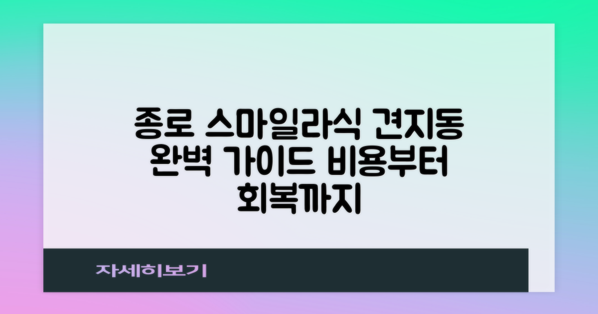 종로구 견지동 스마일라식, 당신의 눈 건강을 위한 완벽 가이드: 비용부터 회복까지
