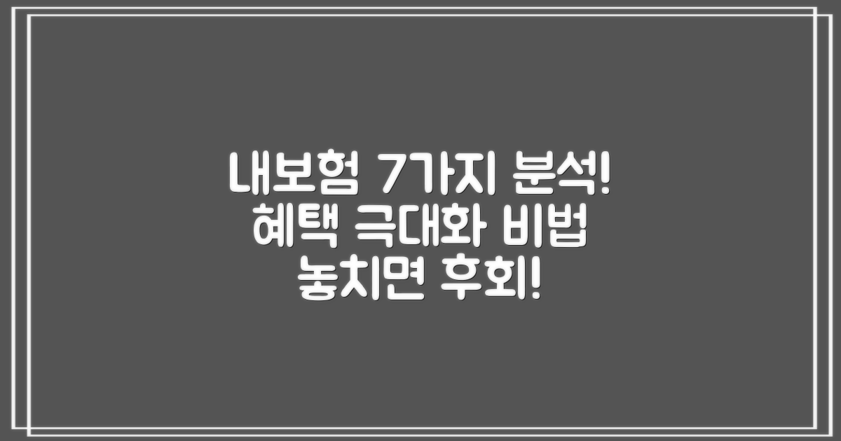 내보험 제대로 알고 혜택 극대화하기: 7가지 분석 이점