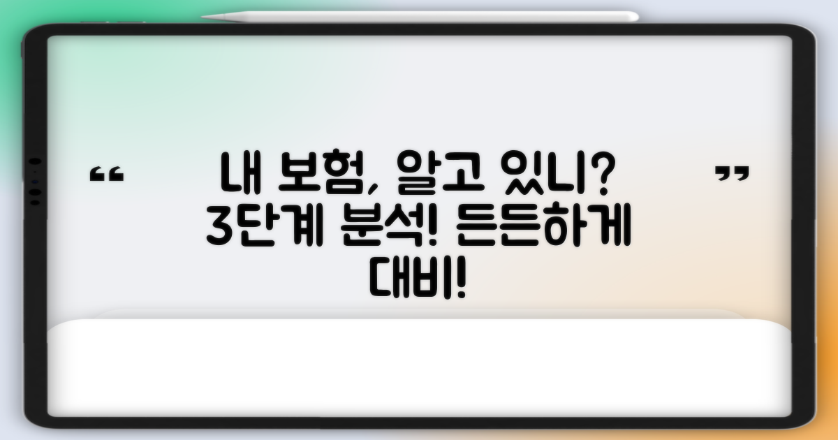 나의 보험, 제대로 알고 있나요? 3단계 분석으로 든든하게!