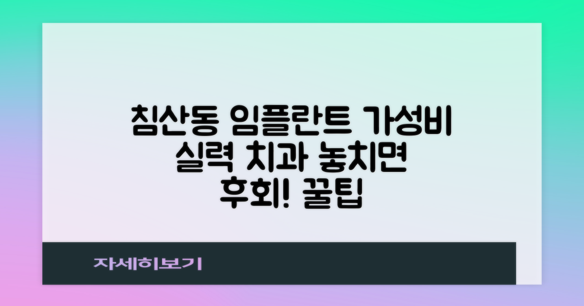 대구 침산동 임플란트: 합리적인 가격과 실력 있는 치과 찾기, 그리고 놓치면 후회할 꿀팁!