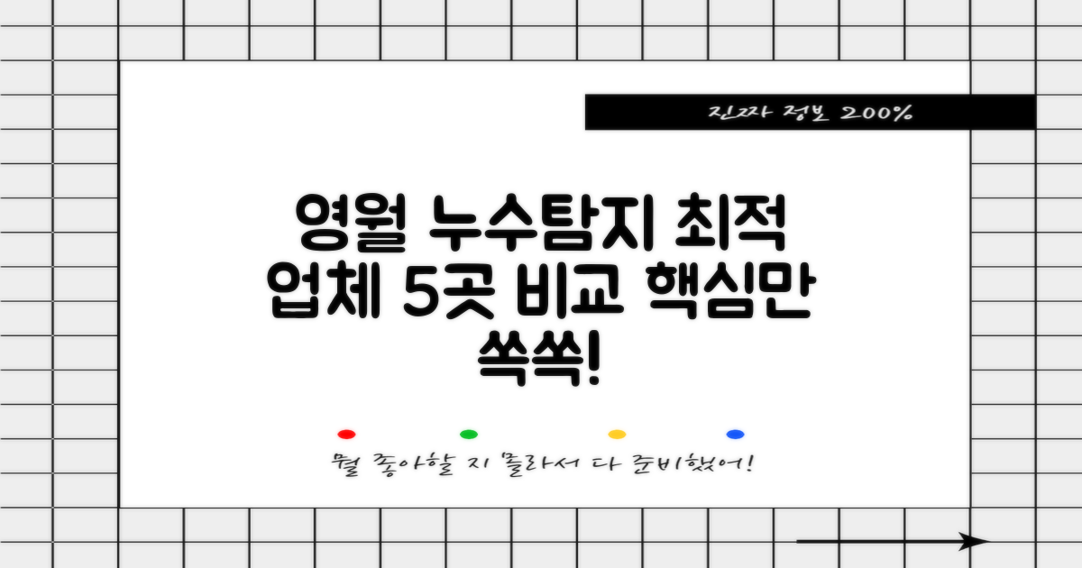 영월군 누수탐지, 어떤 업체를 선택해야 할까? 5곳 비교 분석