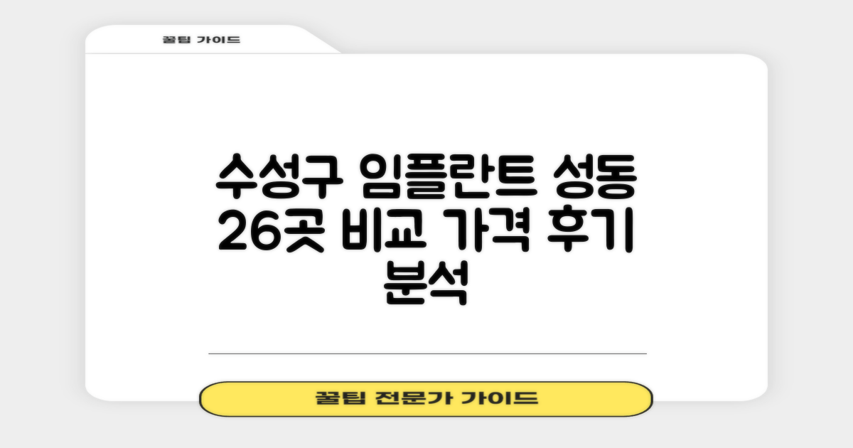 대구 수성구 성동 임플란트 치과, 26곳 가격 및 후기 비교 분석