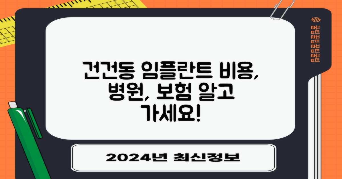 안산시 건건동 임플란트: 비용, 병원, 보험 적용 가이드
