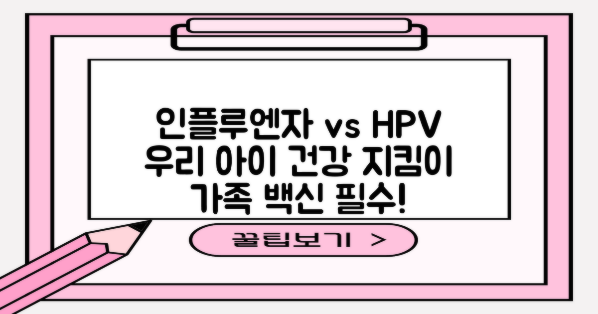 인플루엔자 vs HPV 예방: 우리 아이, 그리고 우리 가족 건강 지키기