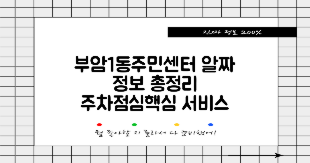 부암1동주민센터, 똑똑하게 이용하기: 주차, 점심시간, 그리고 핵심 서비스