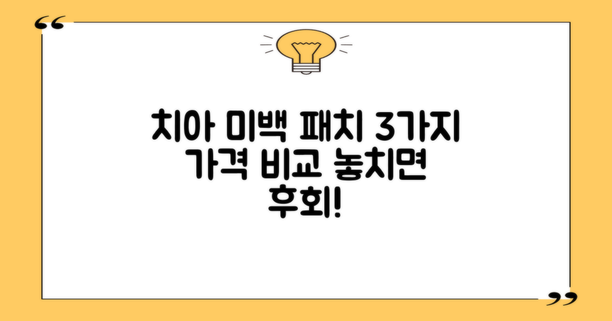 3가지 셀프 치아 미백 패치 가격 비교 팁