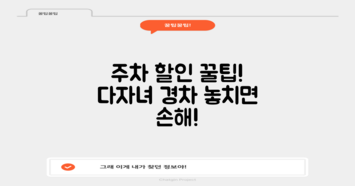 월주차 할인, 다자녀/경차 혜택은?