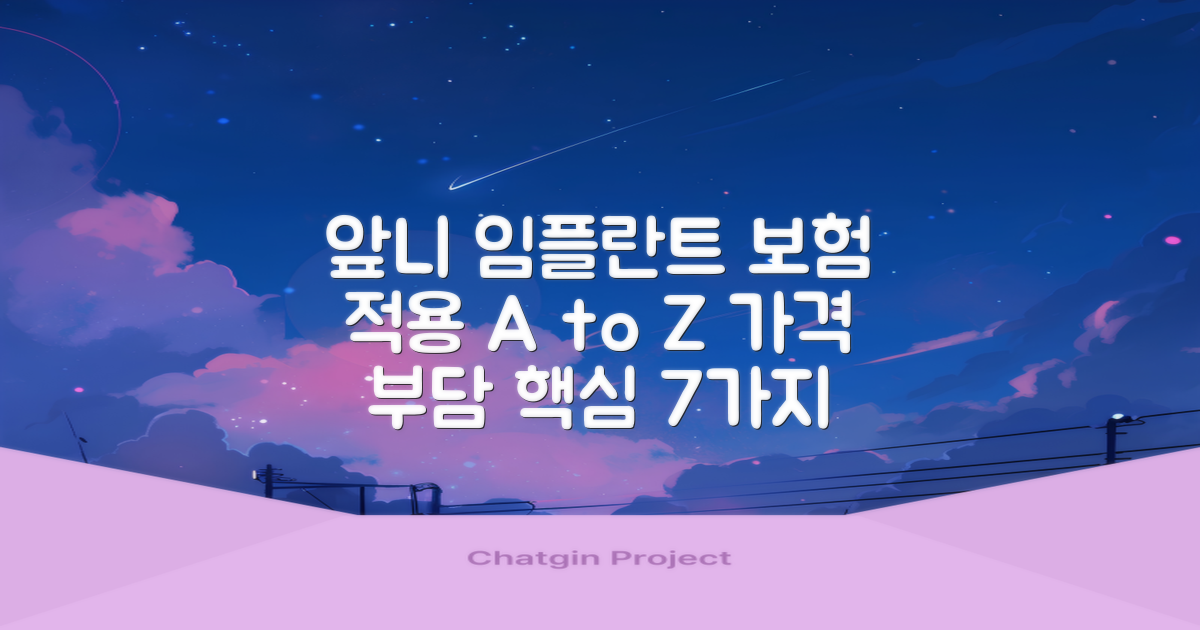 앞니 임플란트 가격, 의료보험 적용하여 합리적으로! 7가지 필수 확인 사항