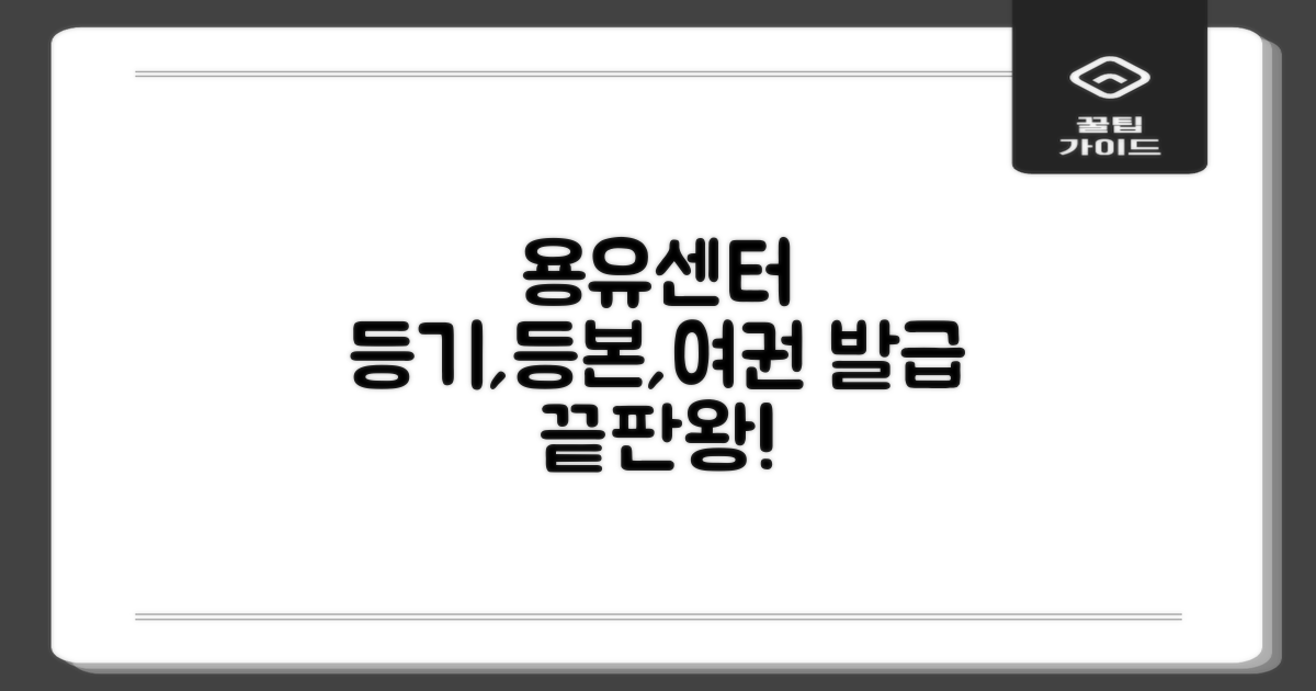 용유동행정복지센터: 등기, 등본, 여권 발급 완전 정복 가이드
