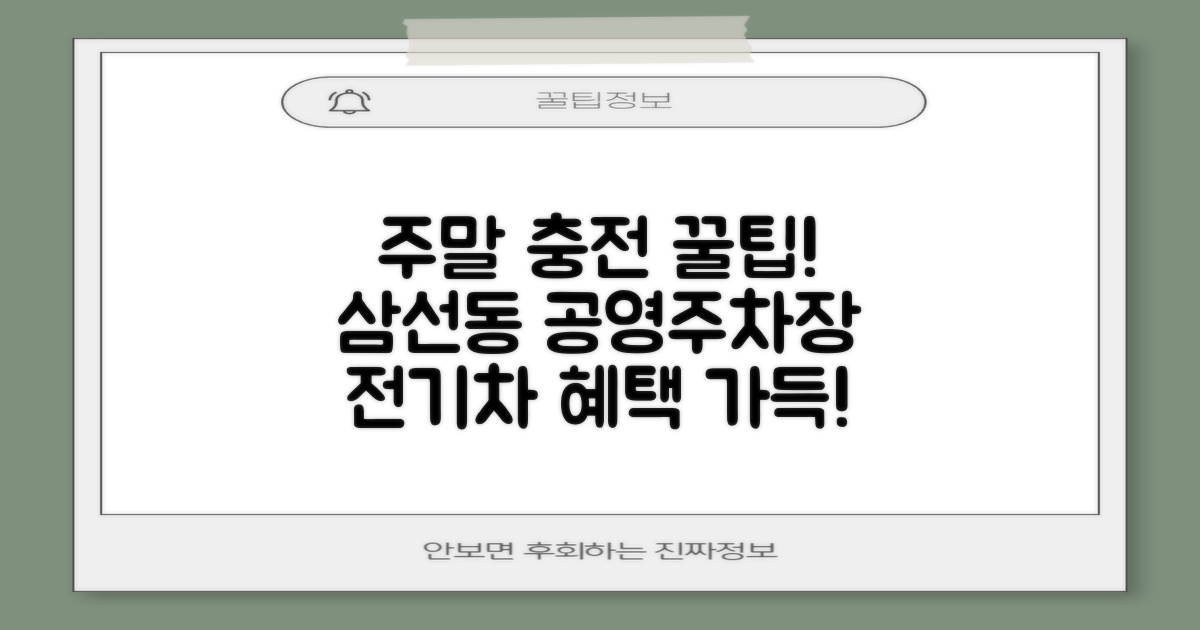 전기차 충전, 주말 혜택 집중! 삼선동 공영주차장에서 꿀팁 얻어가세요!