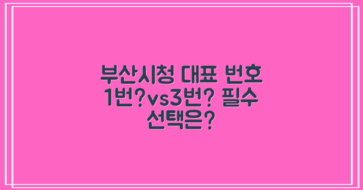 부산광역시청, 1가지 대표 민원 전화: 어떤 선택이 최선일까요?