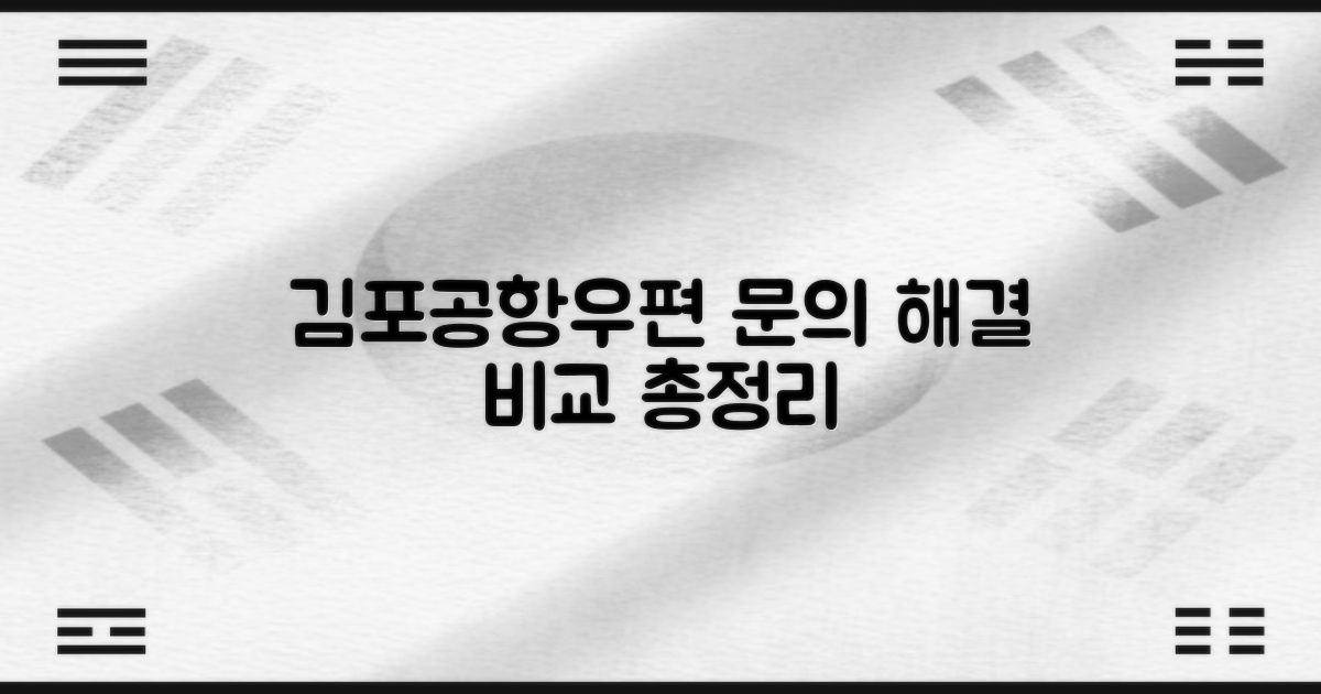 02-2661-0004: 김포공항우편취급국 문의 해결을 위한 비교 분석