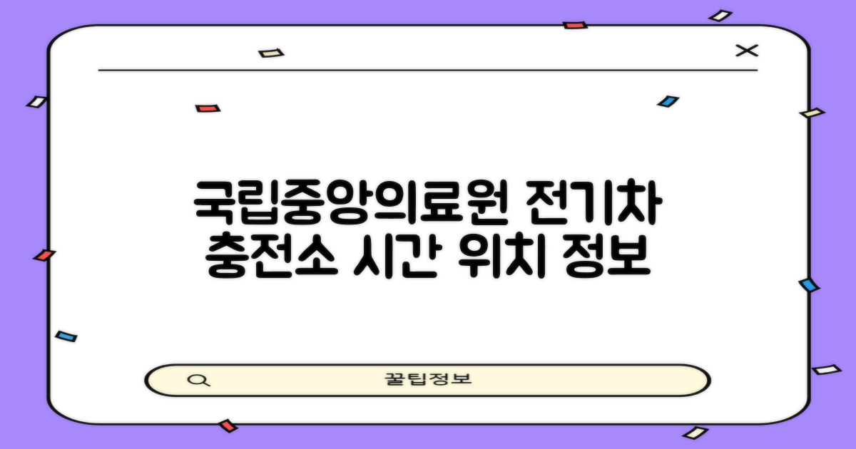 국립중앙의료원 전기차 충전소: 운영시간 및 위치 정보 상세 분석