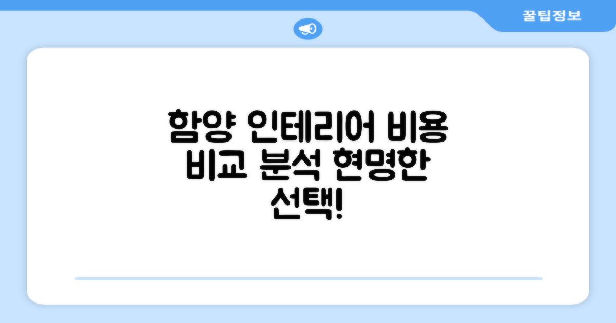 함양 인테리어: 비용 비교 분석