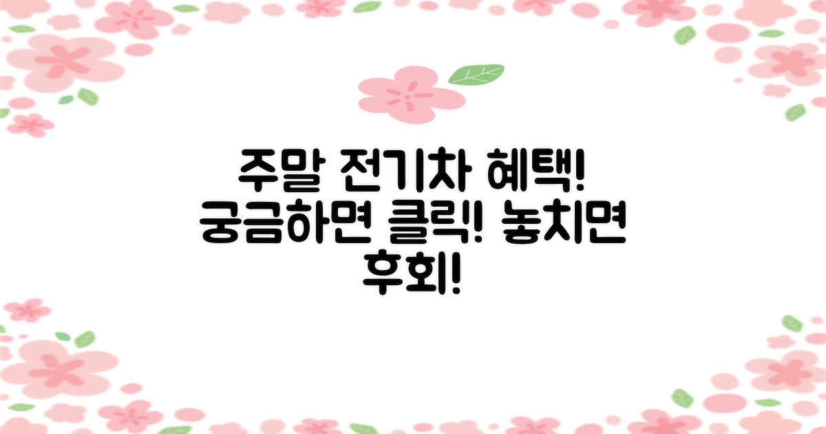 주말, 전기차 혜택 있나?