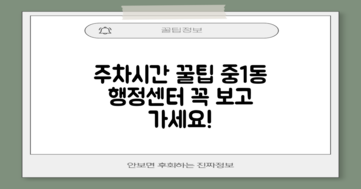 중1동행정복지센터 방문: 편리한 주차와 업무 시간을 위한 2가지 꿀팁