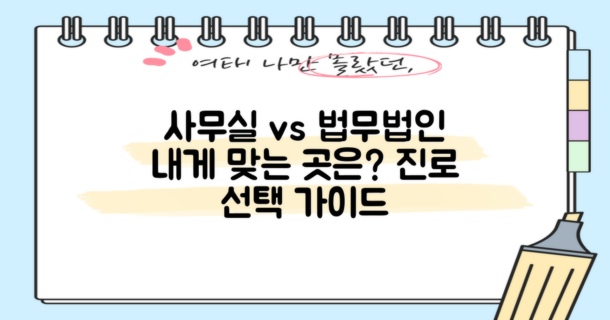 사무실 vs 법무법인: 어떤 곳이 내게 맞을까?