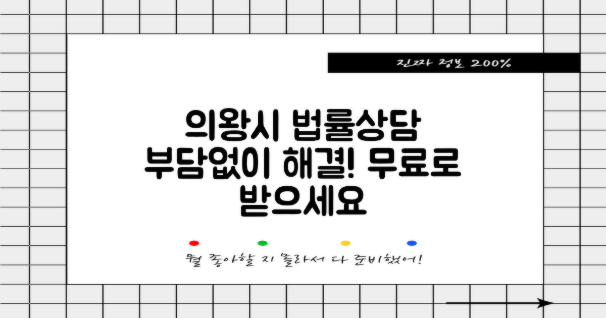 의왕시 무료법률상담: 경제적 부담 없이 도움받기