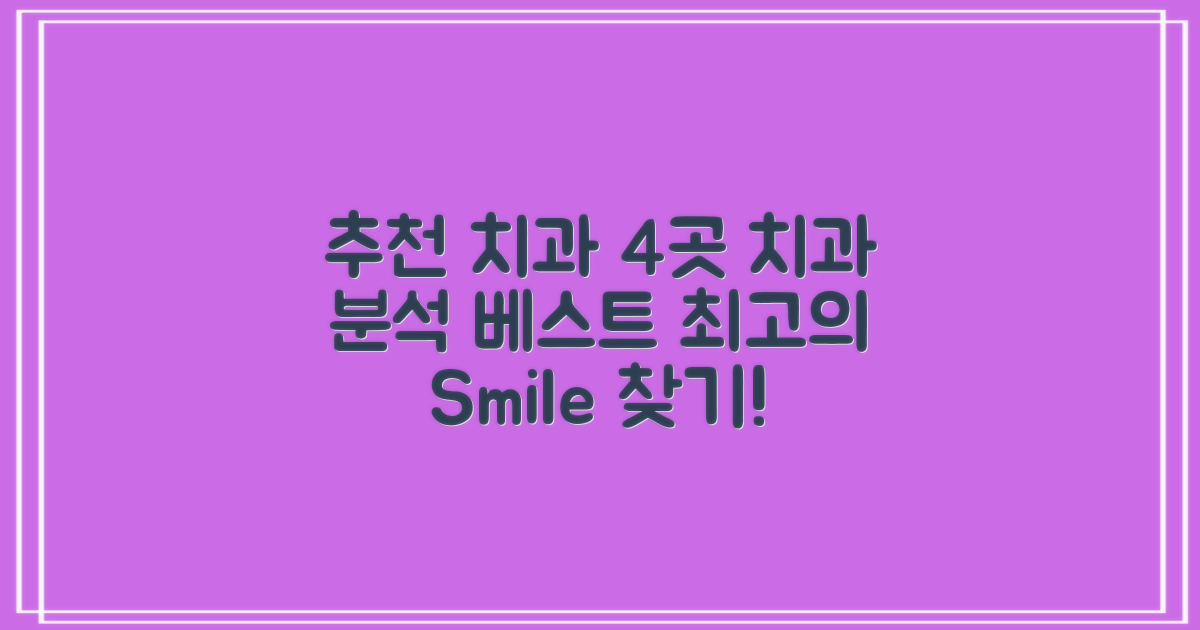 4곳의 추천 치과 분석