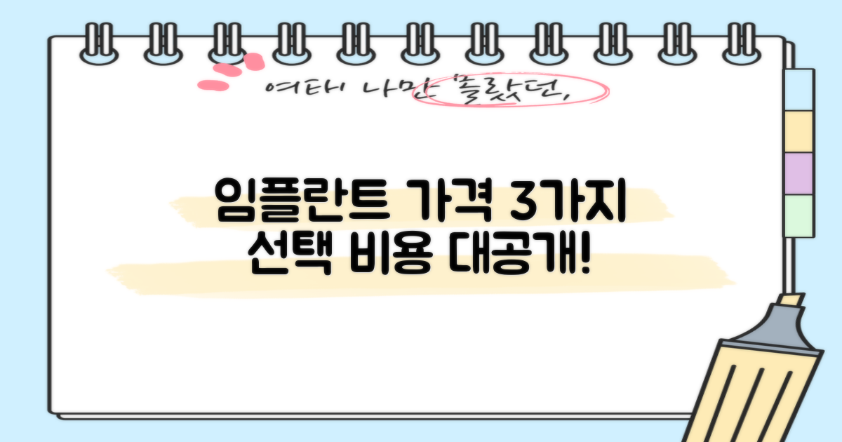 3가지 임플란트 가격대